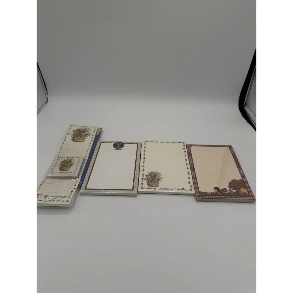 🌿 Longaberger Notepads & Magnet – Ephemera – NOS 🌿 🧺 | Vintage Collectible 🧺